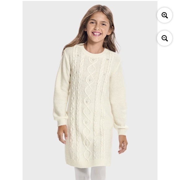 The Children’s Place Cream Sweater Dress Size Medium (7/8) NWT - Picture 4 of 9